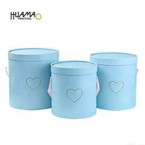 Cubo Redondo para Flores, Caja de Regalo Portátil con Asas para Ramos de Rosas, Centros de Mesa para Bodas y Despedidas de Soltera para Floristas - Product Image 2