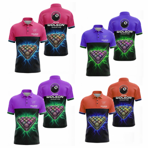 เสื้อโปโลสนุกเกอร์พิมพ์ลายดิจิตอลสำหรับผู้ใหญ่แบบยูนิเซ็กซ์ น้ำหนักเบา ระบายอากาศได้ดี แห้งเร็ว เหมาะสำหรับฤดูร้อน ผลิตจากโพลีเอสเตอร์ - Product Image 4