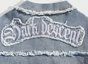 Unisex Casual Winter Denim <b>Jacket</b> with Hood <b>Light</b> Canvas Fabric Custom Logo Plus Size Coat for <b>Men</b>-Wholesale - Product Image 3