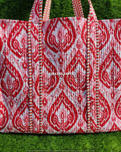 Handmade Boho Reversible <b>Tote</b> <b>Bag</b> Eco-Friendly Sustainable <b>Sturdy</b> Multicolor Floral Large Grocery Shopping Hand Printed Logo - Product Image 2