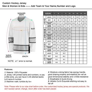 Camiseta de hockey sobre hielo personalizada, Camiseta deportiva de equipo personalizada, manga larga, 100% poliéster, transpirable, estampado de transferencia de calor, azul y verde - Product Image 6