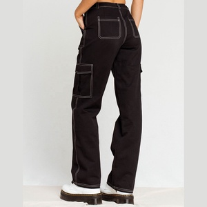 huilin manufacturer custom parachute <b>pants</b> women's loose fit <b>cargo</b> <b>pants</b> solid color <b>oversized</b> women baggy women <b>pants</b> - Product Image 3