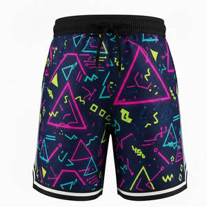 Men's Custom Satin <b>Basketball</b> Shorts Sublimated Team Identity Performance Bottoms High Waist Drawstring Closure for <b>Indoor</b> - Product Image 1