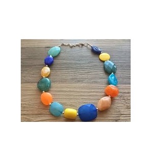 Collier de perles de résine à bas prix pour Offre Spéciale Top collier en résine époxy à la mode pour femmes et filles cadeaux collier partie - Product Image 1