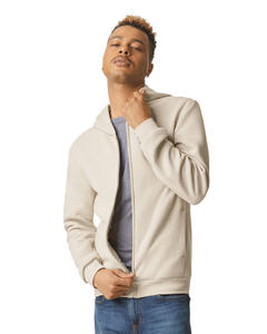 Bone Color ReFlex Fleece Unisex Full Zip Hoodie Wholesale Full Zip Hoodies | Bulk Discounts & Free Shipping Hooded Hoody - Product Image 4