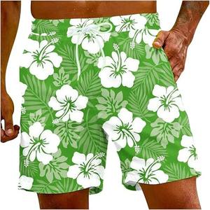 Short de planche de surf à motif floral 3D décontracté d'été pour hommes Maillot de bain flatteur à séchage rapide avec motif hawaïen Solid Tone3D - Product Image 4