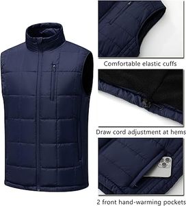Vente directe d'usine, best-seller, veste d'hiver décontractée pour homme, haute qualité, respirante, veste matelassée à fermeture éclair personnalisée, 100% - Product Image 4