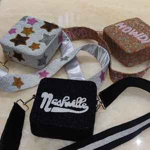 2023 dames fête soirée pochette Satin perlé porte-monnaie avec paon doré coloré perlé portefeuille pour femmes et enfants - Product Image 6