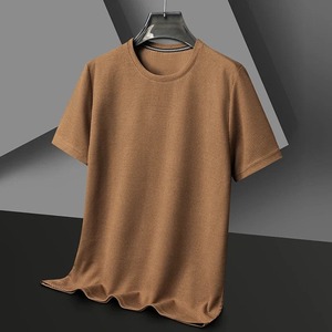 Camiseta de algodón 100% ajustada con cuello redondo para hombre 2025 con logotipo de impresión personalizado Camisetas de fabricante de servicio OEM de tela de alta calidad - Product Image 6