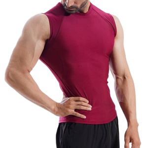 Débardeur de compression extensible pour homme – Haut de sport, yoga, fitness, couleur unie, prix bas, vêtement d'entraînement pour l'extérieur - Product Image 4