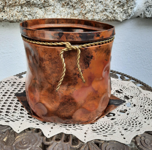 Jardinière moderne en métal doré poli, écologique, élégante, pour l'intérieur et l'extérieur, pot de plante décoratif pour la maison, le salon, le bureau, l'hôtel - Product Image 1