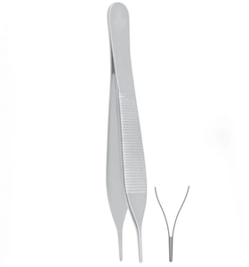 Adson Micro Tissue Forceps 1x2 Dientes 4,75 \ "Longitud Puntas precisas estrechas Instrumento quirúrgico con amplio reposapiés para pulgar Acero inoxidable - Product Image 2