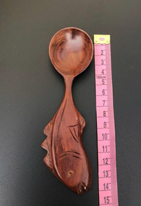 Outils de cuisson en bois naturel durables et magnifiques: cuillères artisanales avec poignées robustes, approvisionnement en vrac. - Product Image 4