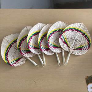 Wholesale Products Vietnam Eco Friendly <b>Straw</b> Palm Leaf Handfan / Colorful <b>Bamboo</b> Fans for Summer 99GD From Vietnam - Product Image 5