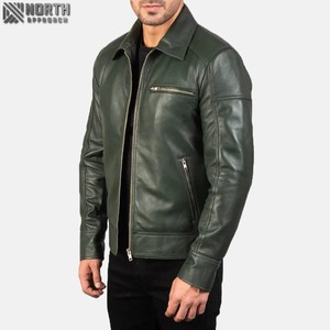 Brown Genuine Leather Men Fashion <b>All</b> Sizes With Custom Logo And Label High Quality Jacket For Men Product - Product Image 2