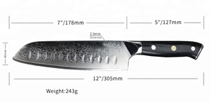 Vente en gros de commandes en gros personnalisées, service OEM ODM, couteau de chef de cuisine professionnel en acier damas japonais, lame tranchante fixe - Product Image 2