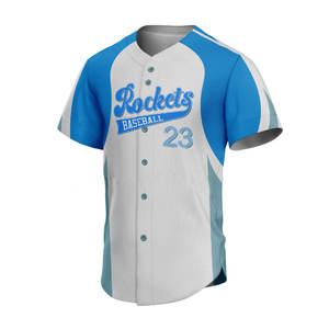 Maillots de baseball classiques personnalisés à imprimé uni respirant 100% polyester Maillot de baseball pour adultes OEM en gros - Product Image 1