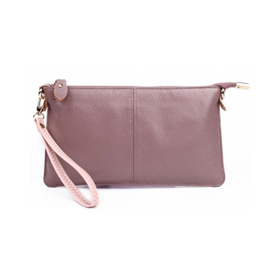 Pochette élégante en cuir noir avec fermeture éclair et bandoulière pour un usage quotidien - Product Image 3