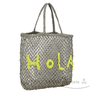 Borsa da spiaggia fatta a mano in juta all'uncinetto con ricamo in lana con chiusura aperta | Orecchini natalizi gratuiti con ogni Tote! - Product Image 4