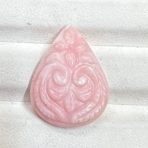 Hermoso arte Mughal hecho a mano tallado piedra preciosa de ópalo Rosa forma de pera Natural con efecto de cambio de Color para joyería producto a granel - Product Image 2