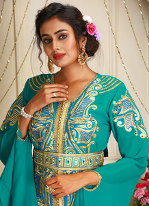 ชุดเดรสชายหาดยาวถึงพื้นสำหรับผู้หญิงสไตล์โมร็อกโกอิสลามชุดเดรสแขนยาวระบายอากาศได้ดีทันสมัย - Product Image 1