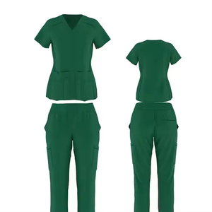Uniformes Médicos Personalizados para Hombre con Logotipo, Trajes de Enfermería con Bolsillo, Color Sólido, Spandex, Uniformes de Hospital, Excelente Relación Calidad-Precio. - Product Image 1