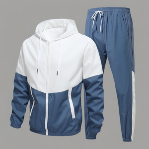 Hot Sale <b>Men</b> <b>Polyester</b> <b>Jogger</b> Sets Two Piece Set Zip up Track Jacket and Track Pants Custom Tracksuit For <b>Men</b> - Product Image 1
