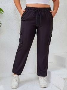 Pantalon cargo chaud pour femme coupe ample jogging personnalisable couleur unie respirant - Product Image 5