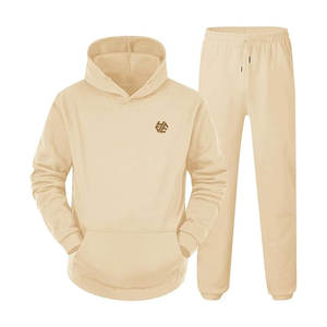 Servicio OEM de alta calidad de los hombres de tendencia patrón sólido 100% algodón chándal de manga larga ligero de secado rápido transpirable invierno - Product Image 2