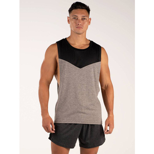 Haute qualité hommes maillots de sport Polyester débardeurs coton Stringer respirant imprimé uni musculation Fitness sport décontracté - Product Image 3