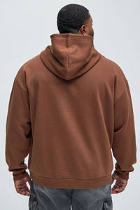 Pull à capuche avec logo brodé Option Sweat à capuche unisexe avec design minimaliste moderne Sweat à capuche avec intérieur en polaire pour l'hiver - Product Image 3