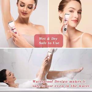 Afeitadora Eléctrica Húmeda/Seca para Mujer con USB, Impermeable IPX7, Doble Cuchilla de Lámina, Lavable, para Afeitar el Cuerpo y el Bikini - Product Image 3