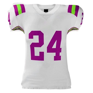 Ensemble de maillots de football américain respirant en gros Maillot de sublimation à motif imprimé lettres pour adultes unisexes - Product Image 1