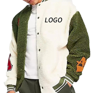 Veste d'hiver en plein air patchwork personnalisée grande taille pour vêtements cardigan veste universitaire de baseball crop top pour hommes - Product Image 2