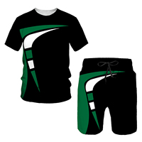 Tenue d'été Offre Spéciale 15 couleurs Ensembles de t-shirts graphiques courts pour hommes Vêtements deux pièces Logo100 personnalisés OEM décontracté en coton pour hommes