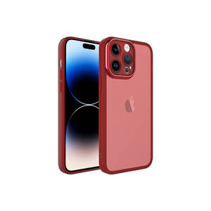 Étui en silicone transparent de qualité supérieure pour iPhone 14 Pro Max, antichoc avec bordure rouge, compatible avec les modèles 5G Plus et A52 - Product Image 1
