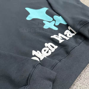 เสื้อกันหนาวลำลองสำหรับวัยรุ่นแฟชั่นใหม่กันลมพิมพ์ลายพัฟเป็นมิตรกับสิ่งแวดล้อมมีฮู้ดใส่สบายฤดูหนาวย้อมสีทึบทึบ - Product Image 5