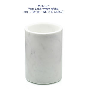 ที่วางขวดไวน์หินอ่อนสีขาวมีสไตล์สำหรับบาร์โรงแรมบ้านอุปกรณ์เสริมหินอ่อนระดับพรีเมียมราคาขายส่งจากอินเดีย - Product Image 2