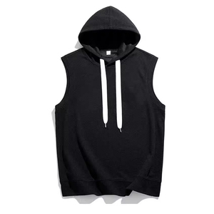 Wholesale Customizable 100% Cotton Pullover Gym Hoodies Unisex Breathable Sleeveless for Men New Style in Autumn Colors - Product Image 1