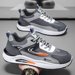 Zapatillas de running para hombre 2026, nuevo estilo, transpirables, de malla, con cordones, deportivas, versátiles, a la moda, con suela gruesa, informales. - Product Image 4