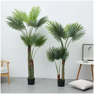Artificial Fake Tree Plants Grass Bonsai Tree Coconut With Led Lights Plant Flower Arrangement Leaves Artificial Tree