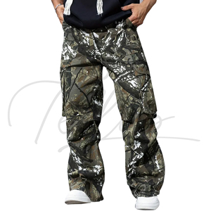 Good Quality Lightweight Men's Formal Camo Baggy Loose Canvas Pants Breathable Waterproof Quick Dry Mid Waist Pockets Sale - Product Image 2