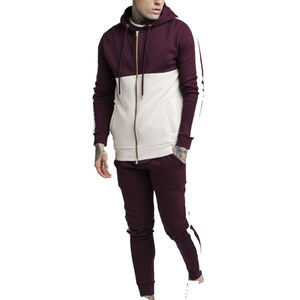 Survêtement antibactérien en molleton polyester/coton à empiècements graphiques multicolores personnalisés pour hommes Nouvelle mode Survêtement de sport - Product Image 3