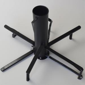 Hand <b>Polished</b> <b>Black</b> Iron Christmas Tree Stand In Matte Finish Artisan Made Designed For Stable Festive Use And Decorative - Product Image 6