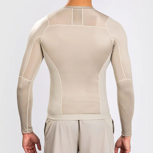 Men's Long Sleeve Knitted <b>Compression</b> Shirt Sporty <b>Base</b> <b>Layer</b> Quick Dry Athletic Gym Training Wear - Product Image 2