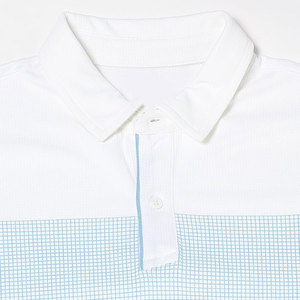 เสื้อโปโลลายทางของผู้ชายสำหรับ100% ผ้าฝ้ายคอตตอนพับลงเสื้อยืดผ้าใบสีทึบพิมพ์โลโก้ได้ตามต้องการ - Product Image 6