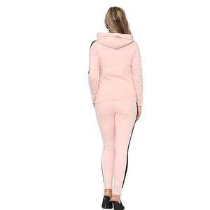 Ropa de entrenamiento de fabricante OEM, chándal para mujer, chándal de talla grande, chándal con capucha informal personalizado, chándal - Product Image 2