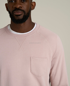 Jersey transpirable ecológico de calidad superior para hombre, sudadera para invierno, patrón sólido, 100% algodón, cuello redondo, ajuste holgado en la parte delantera - Product Image 4