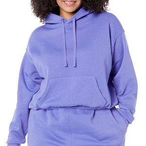 Conjunto de sudaderas con capucha recortadas de ropa de calle de diseño personalizado Conjunto de sudaderas con capucha recortadas de mujer de calidad superior superventas - Product Image 4
