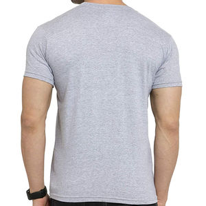 T-shirts en coton élégants OEM T-shirts d'été surdimensionnés à manches courtes col rond noir uni Slim Fit T-shirts à col rond pour hommes - Product Image 6